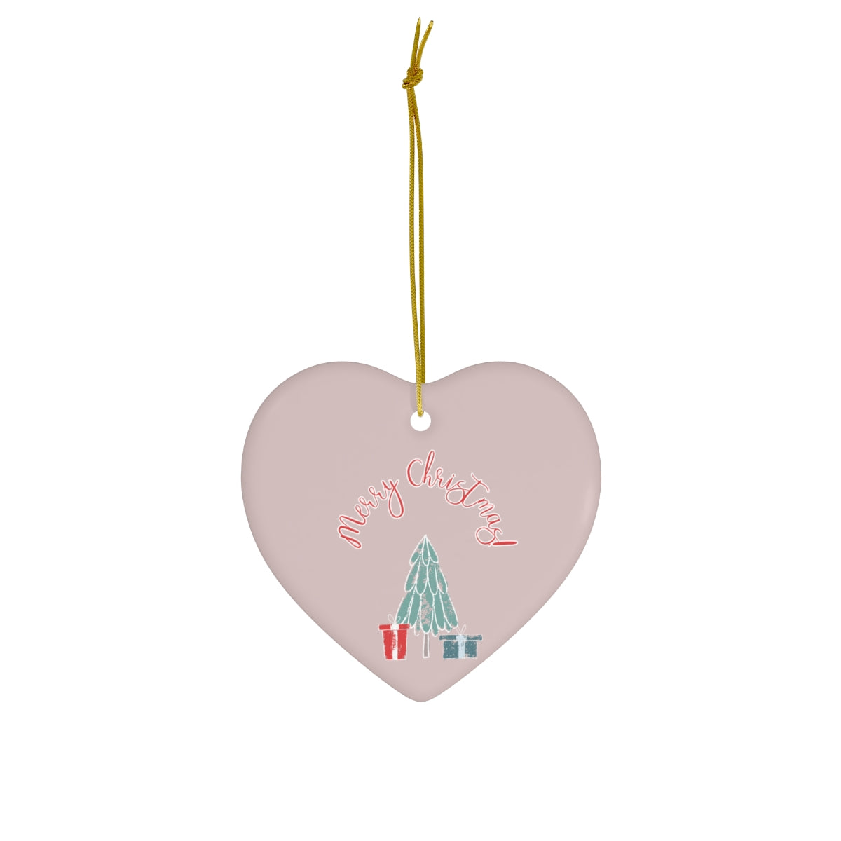 Ceramic Holiday Ornament - Merry Christmas Tree