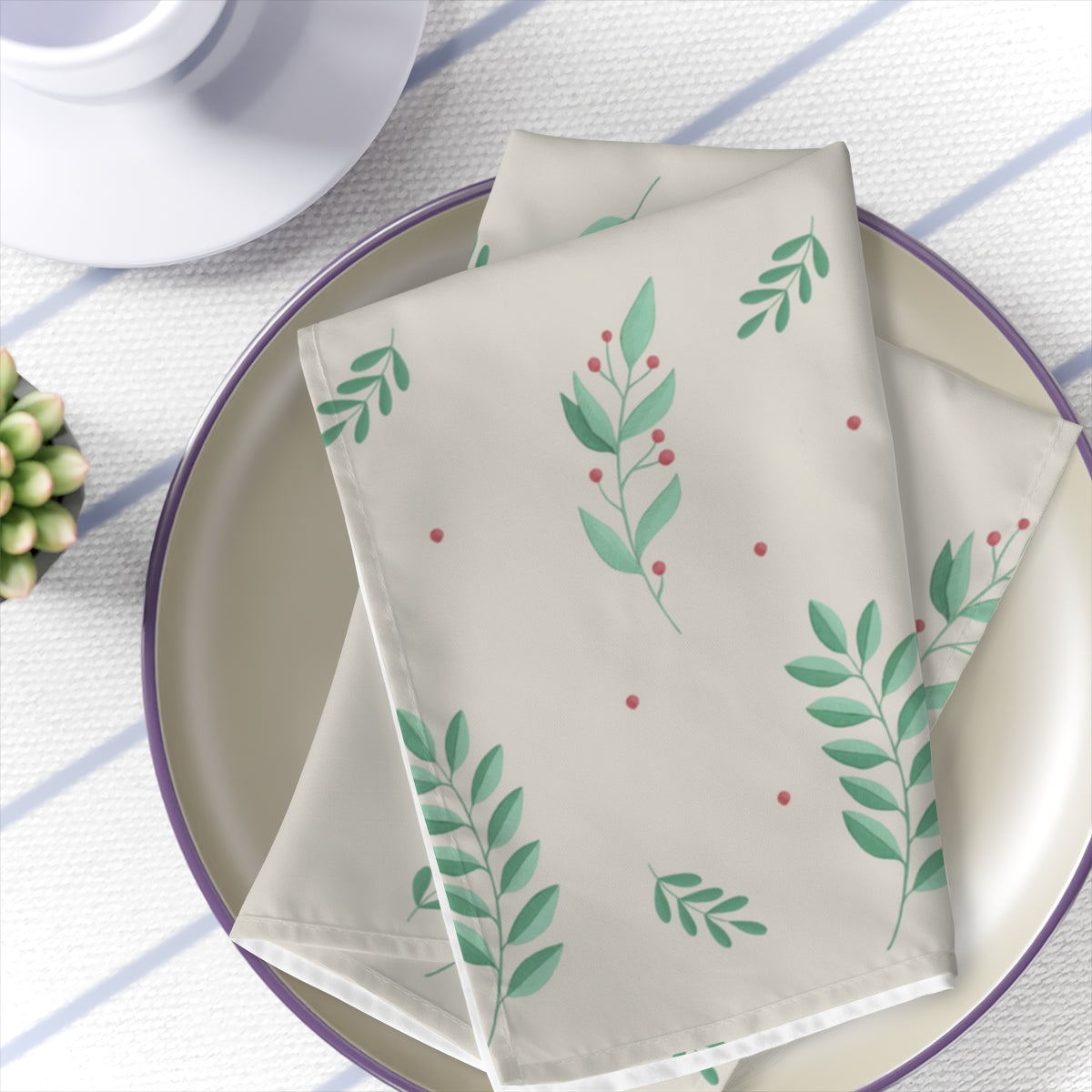 Holiday Napkins - Large Evergreens