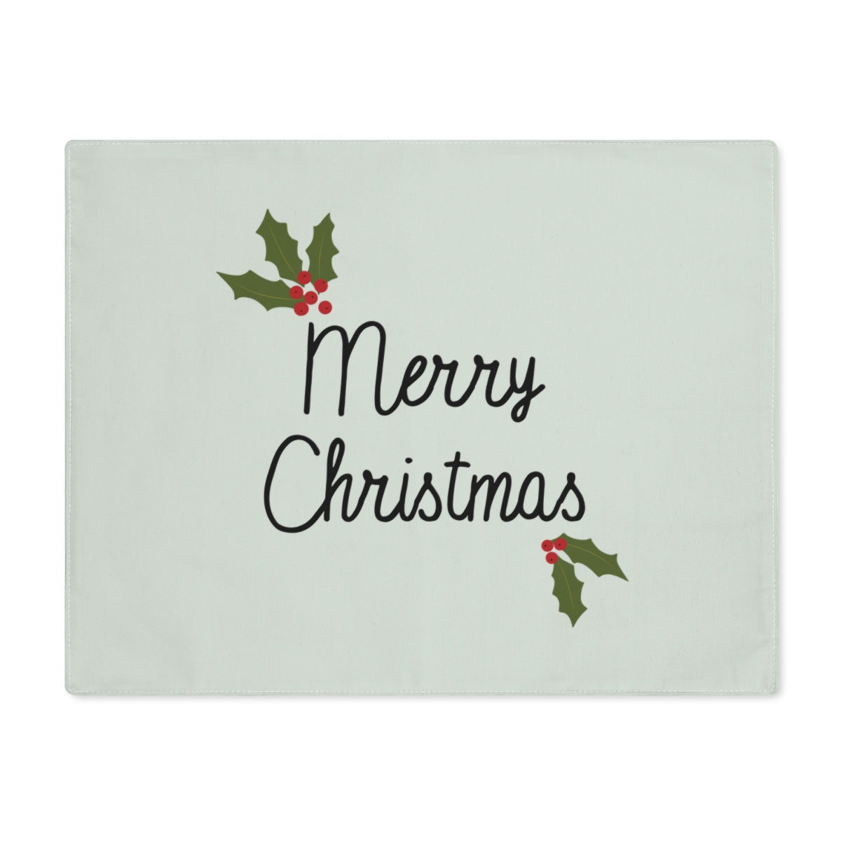 Holiday Table Placemat - Holly Merry Christmas