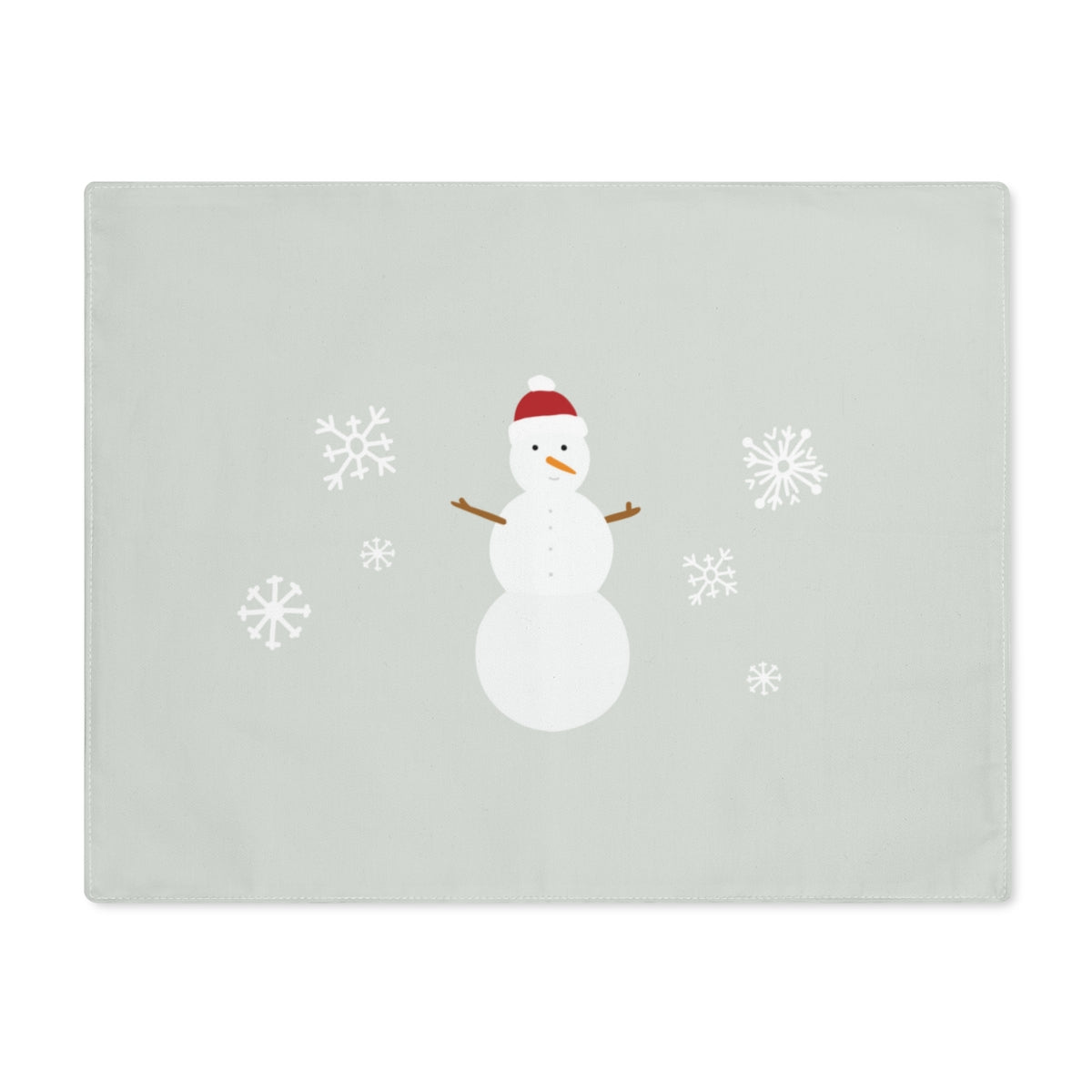 Holiday Table Placemat - Snowman & Snowflakes