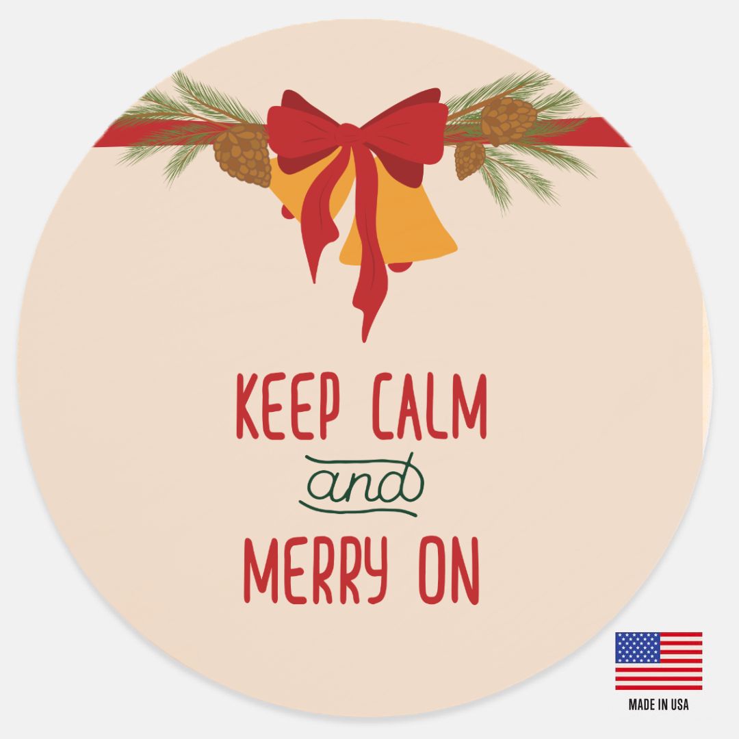 12" Round Wood Sign - Christmas Bell & Bow