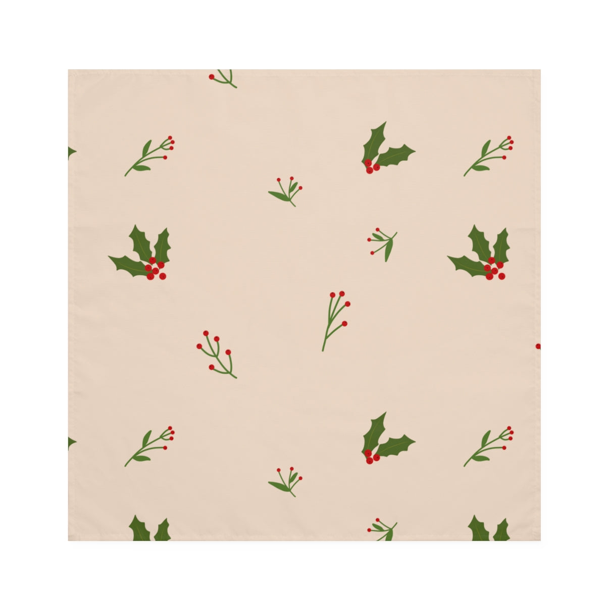 Beige Holiday Napkins - Holly