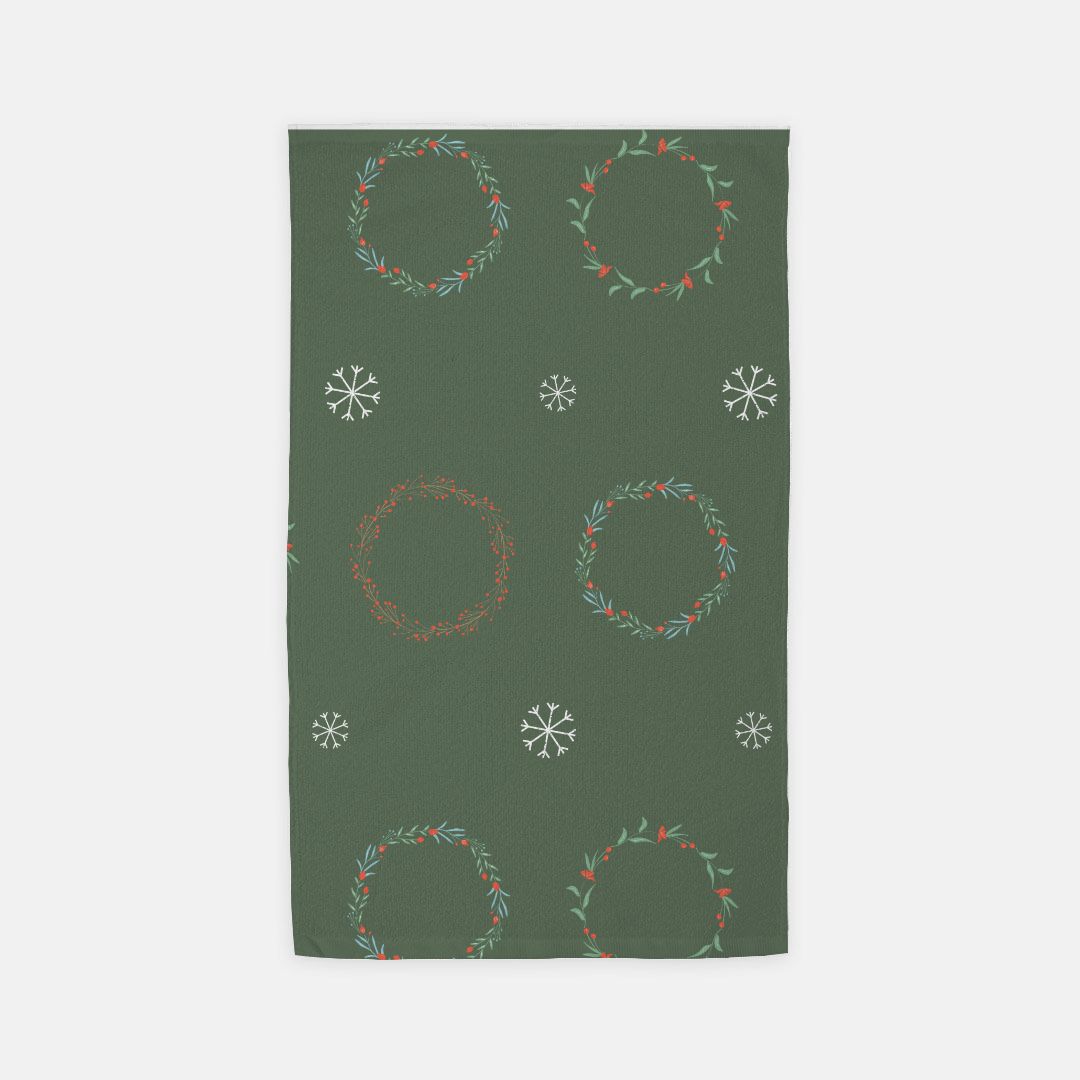 Holiday Hand Towel - Wreaths