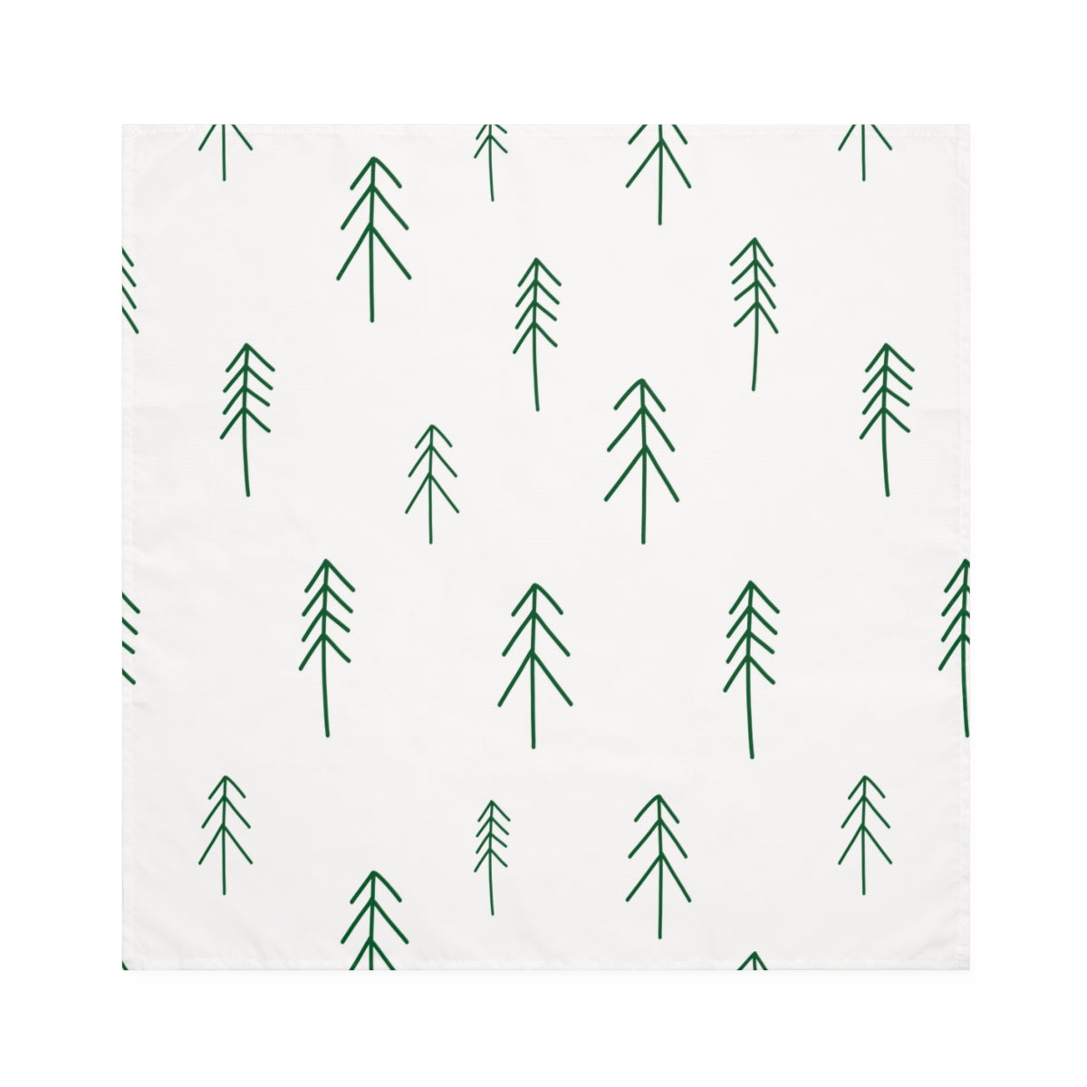White Holiday Napkins - Evergreens