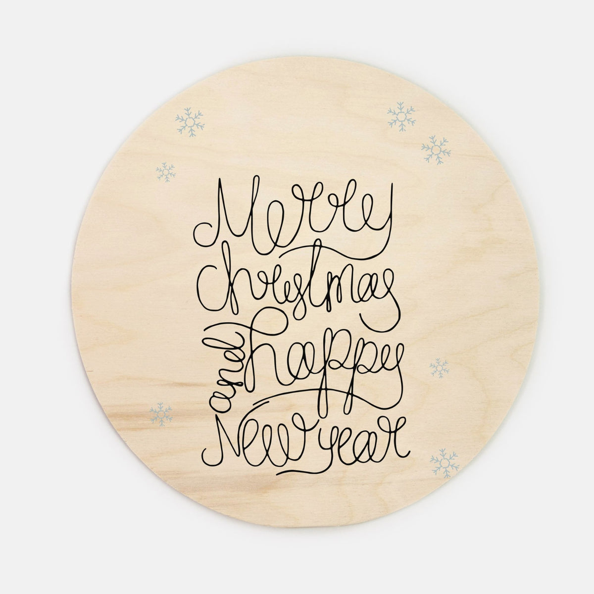 10" Round Wood Sign - Holiday Season