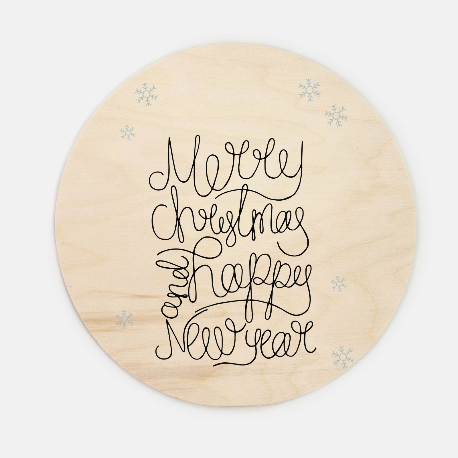 10" Round Wood Sign - Holiday Season