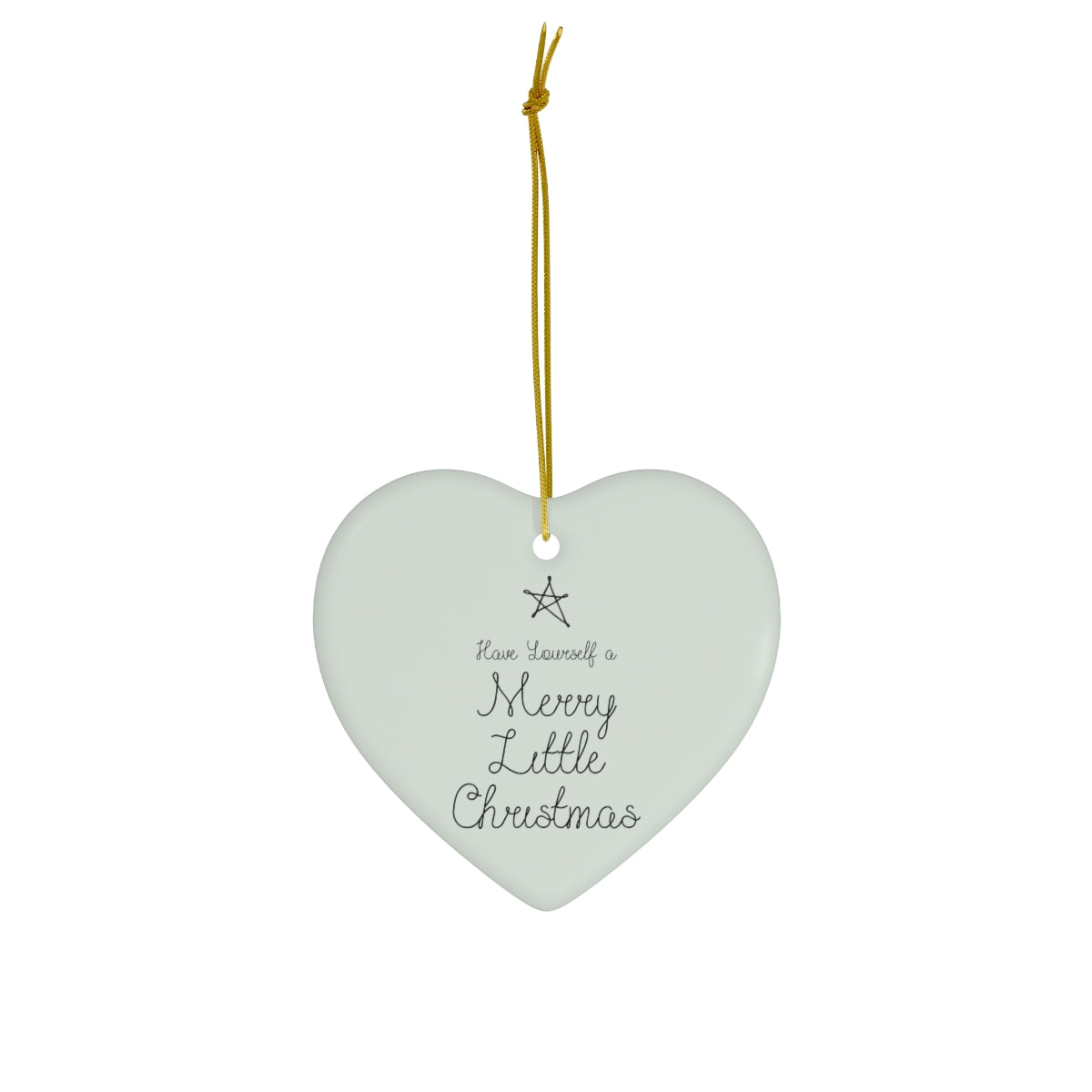 Ceramic Holiday Ornament - Merry Little Christmas