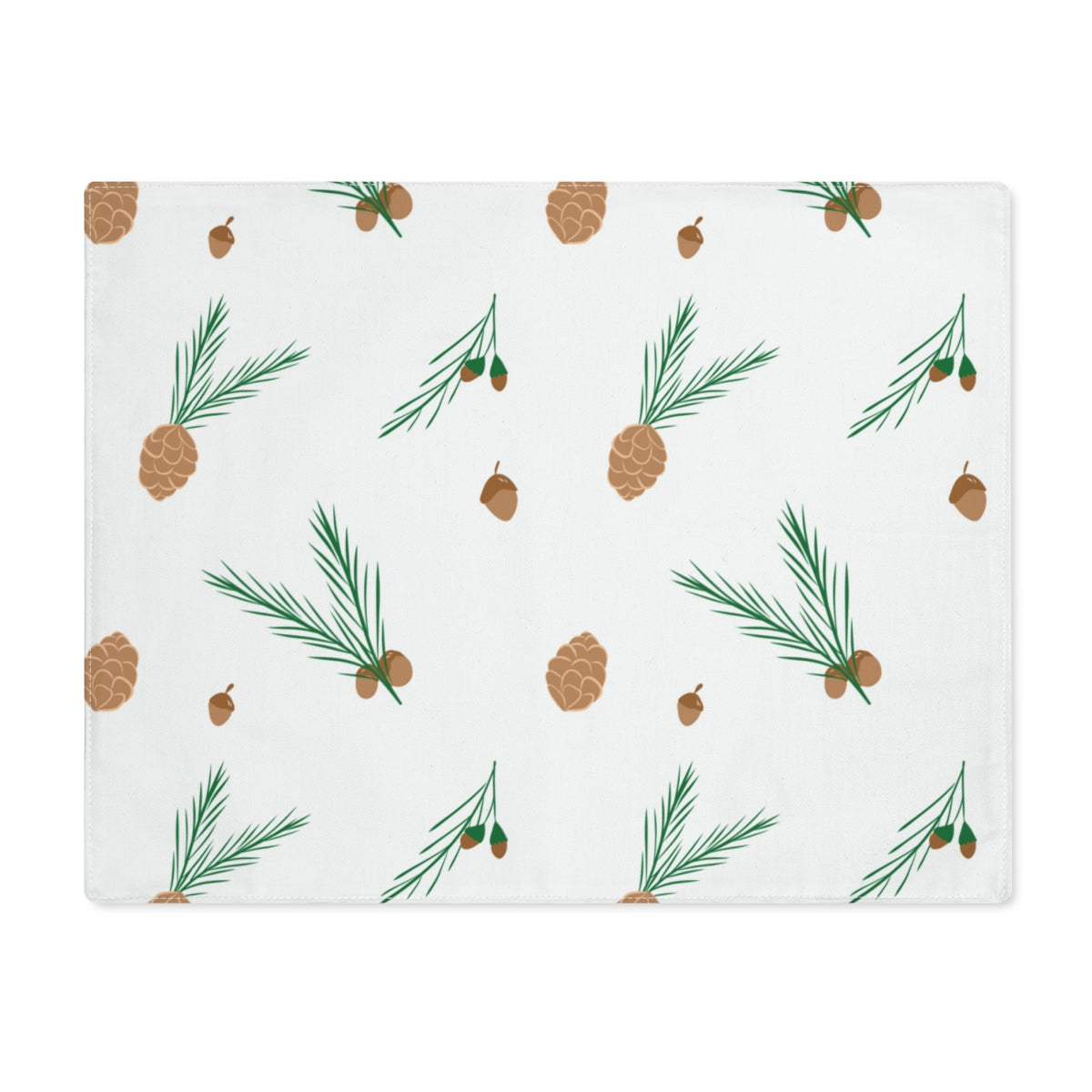 Holiday Table Placemat - Pinecones & Acorns