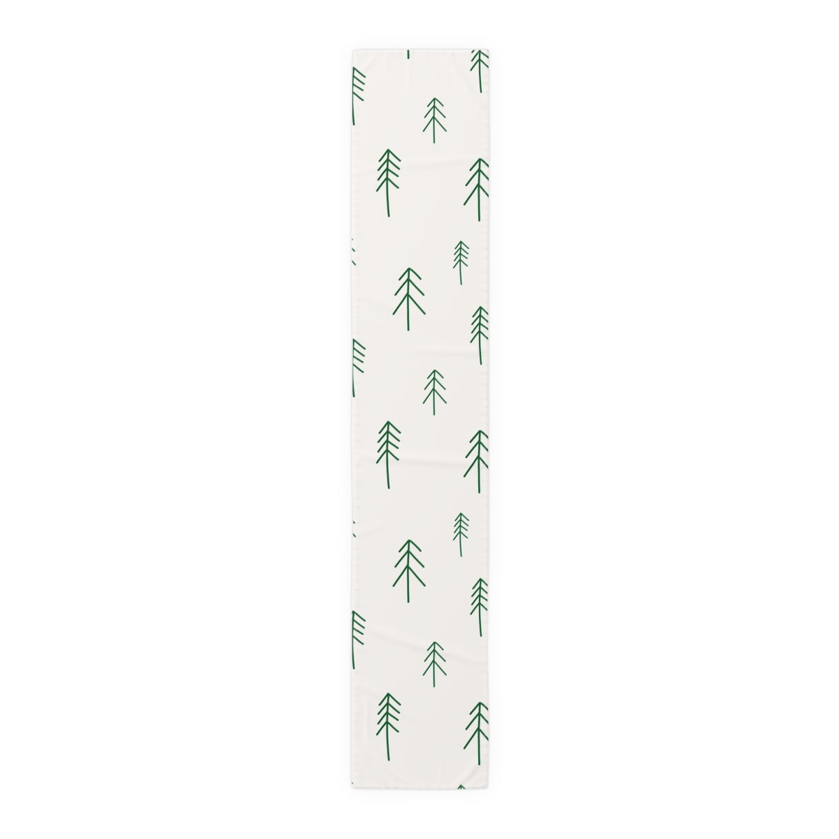 White Holiday Table Runner - Evergreens