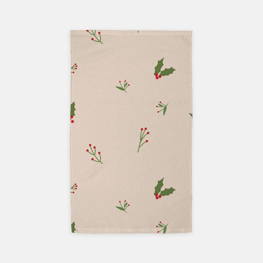 Holiday Hand Towel - Holly