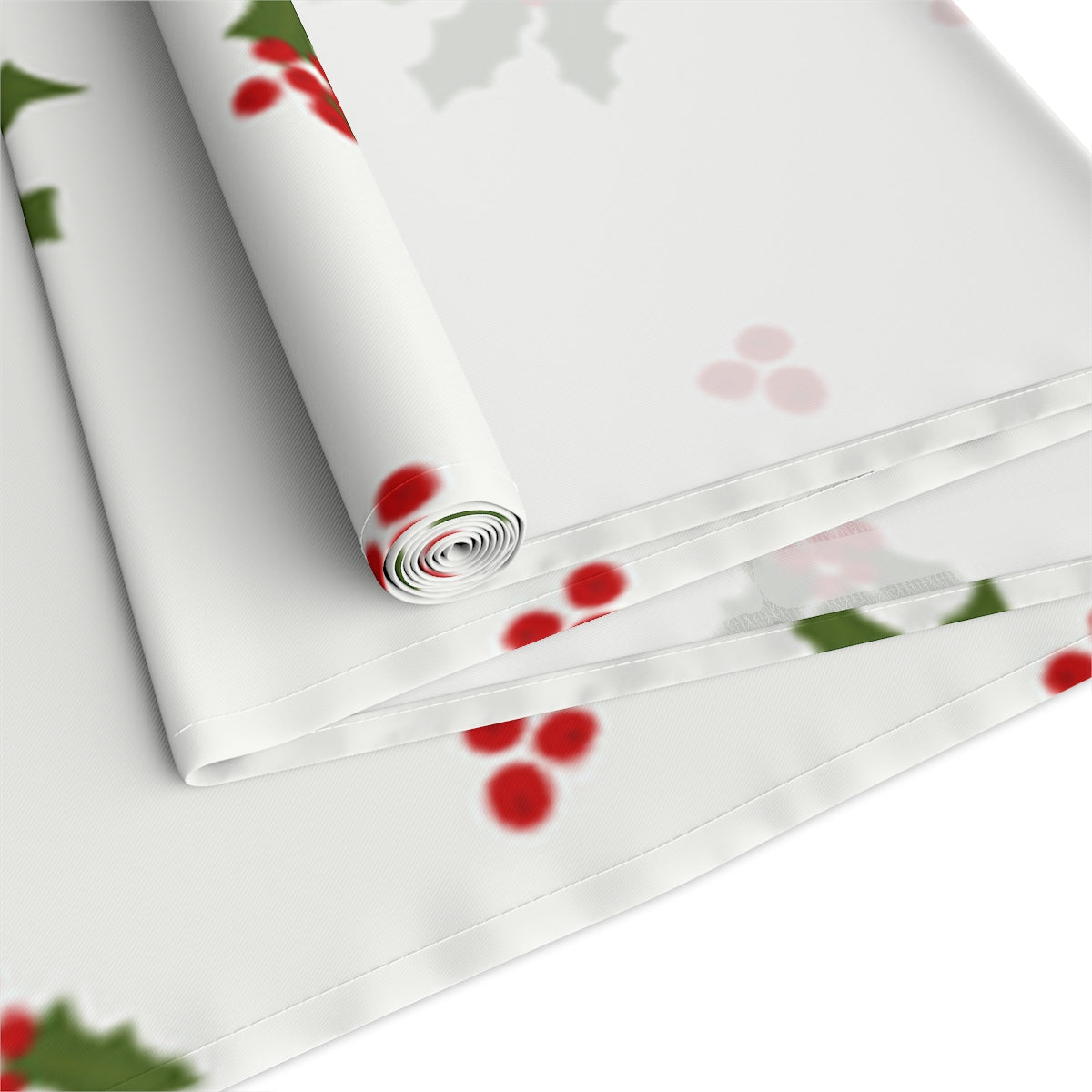 Holiday Table Runner - Red & Green Holly