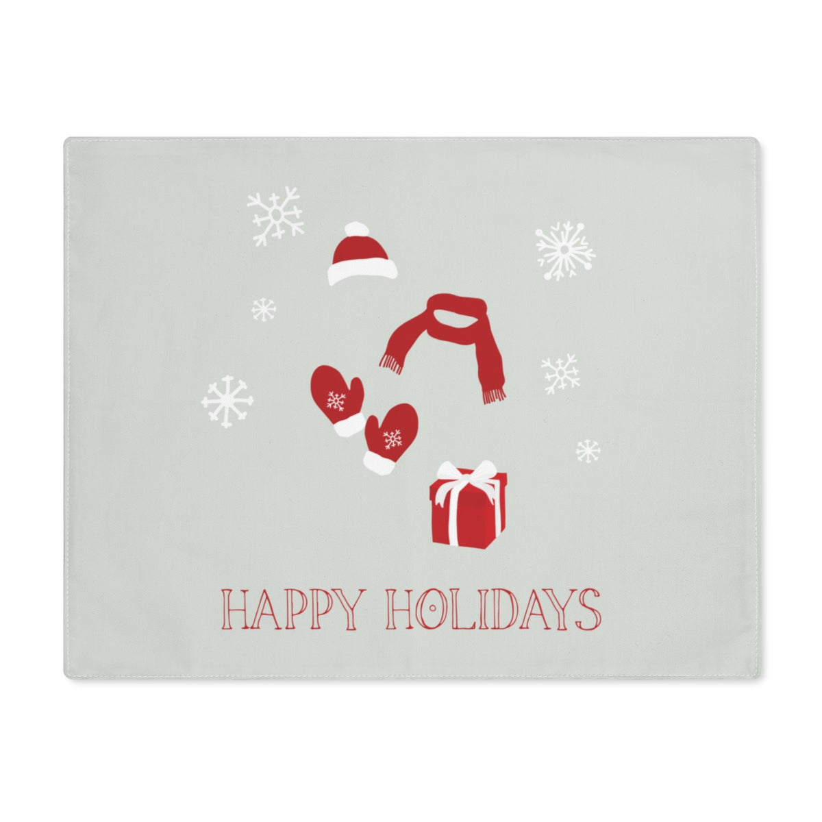 Holiday Table Placemat - Red Happy Holidays