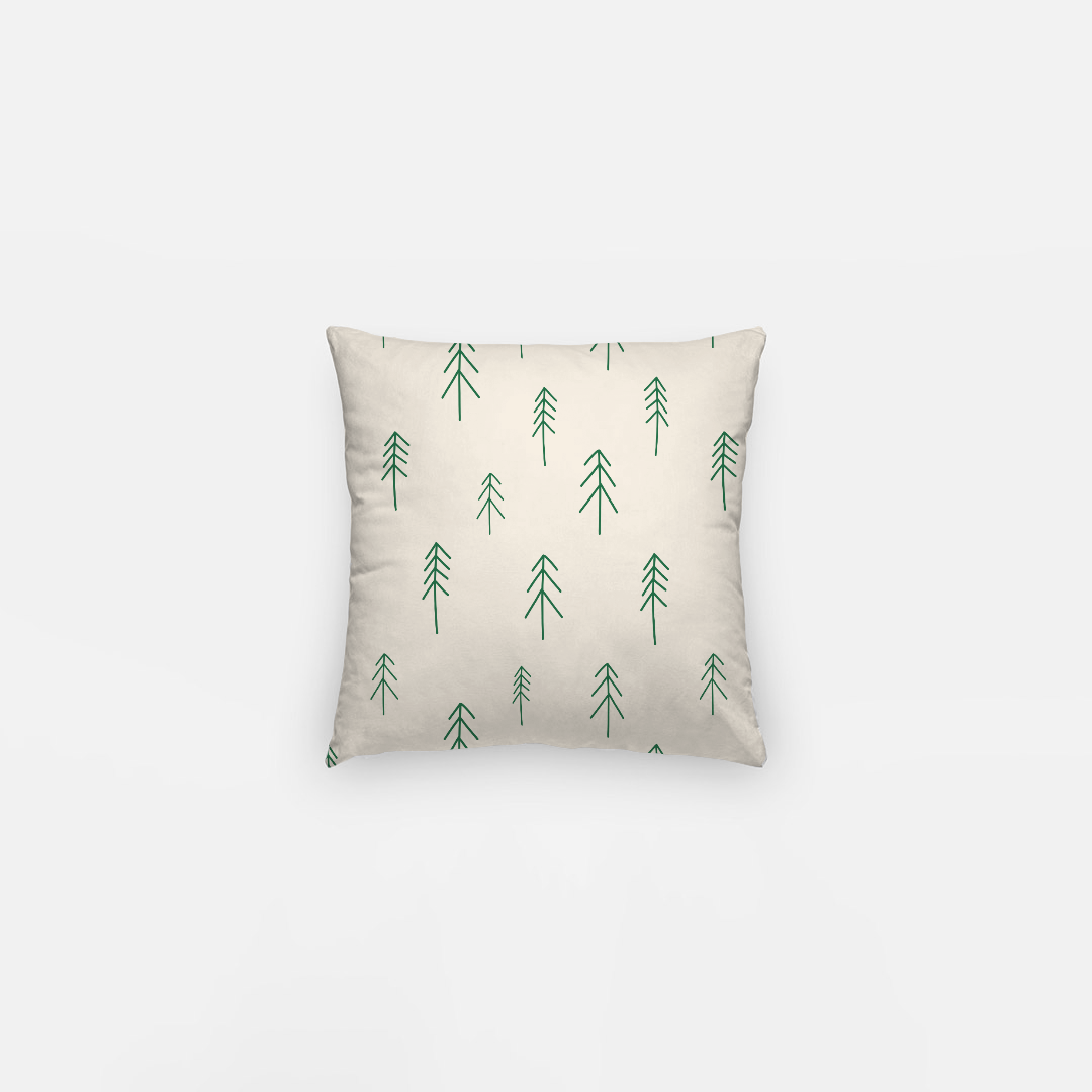 10x10 Holiday Polyester Pillowcase - Evergreens