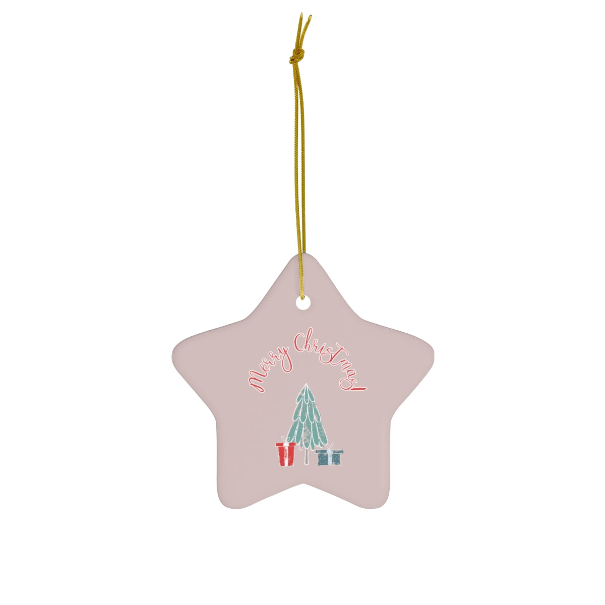 Ceramic Holiday Ornament - Merry Christmas Tree