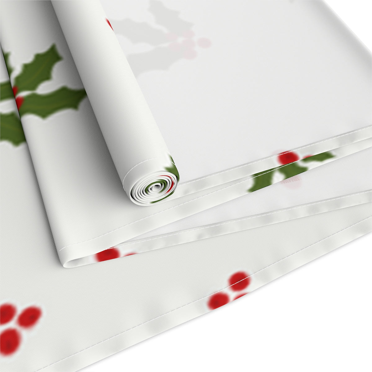 Holiday Table Runner - Red & Green Holly