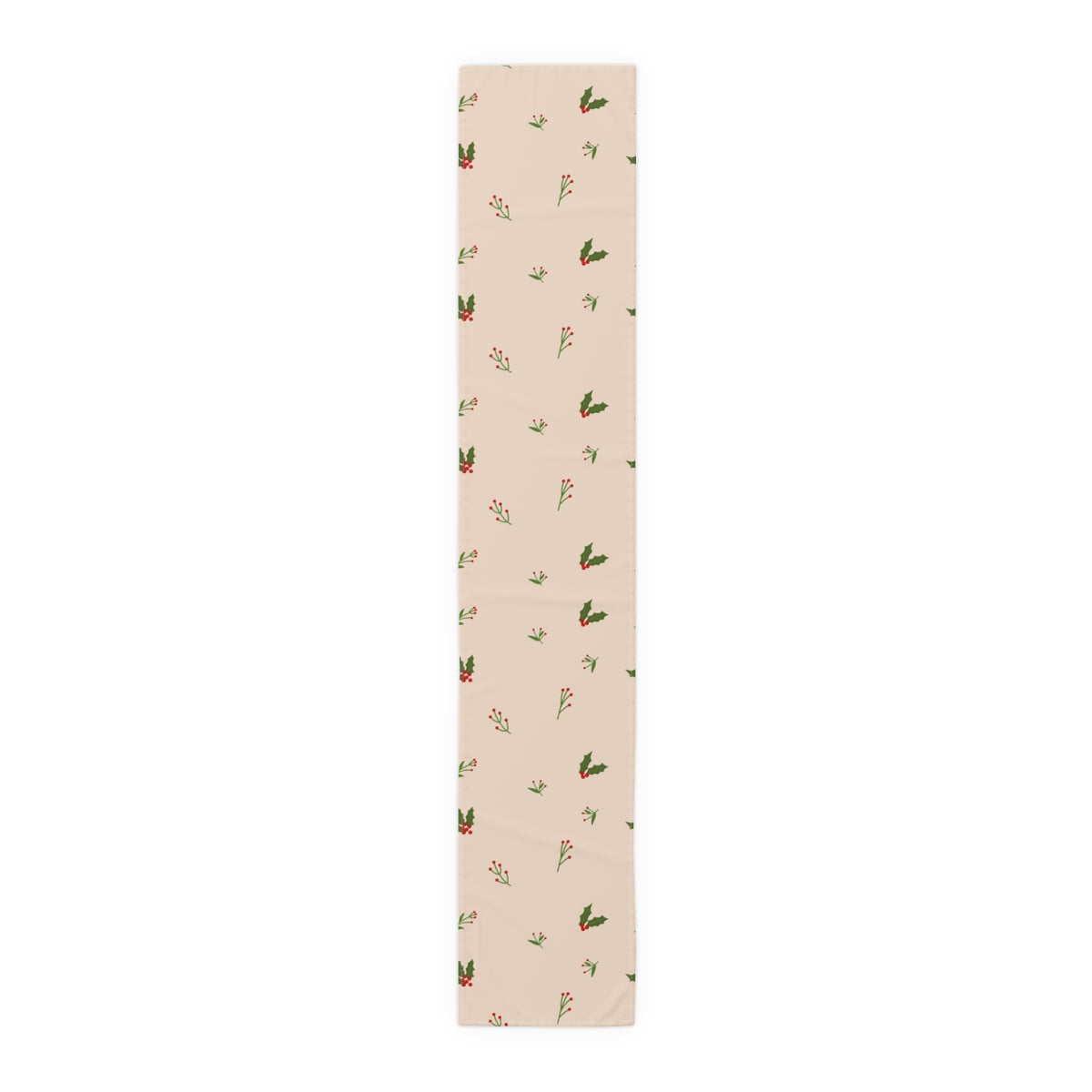 Beige Holiday Table Runner - Holly