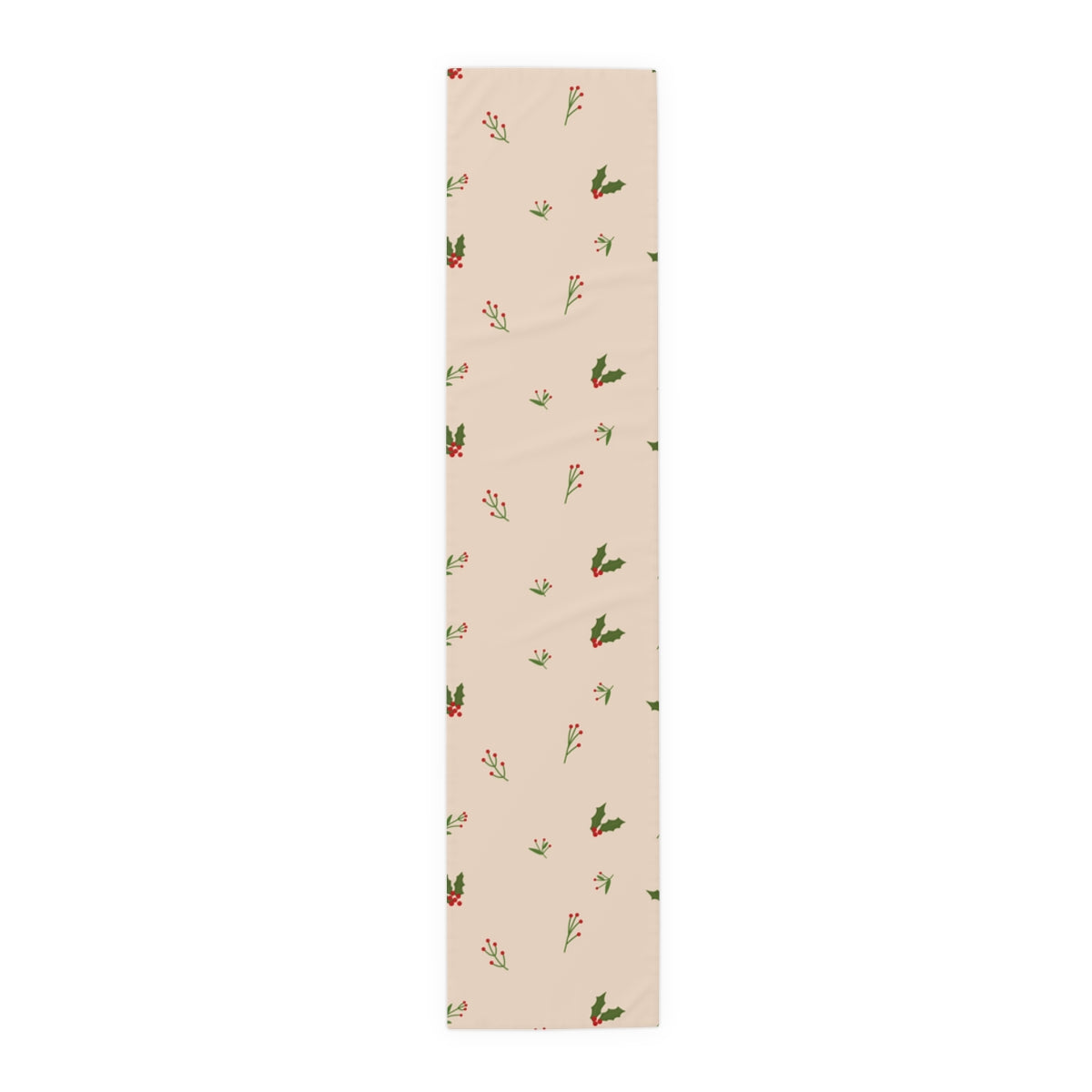 Beige Holiday Table Runner - Holly
