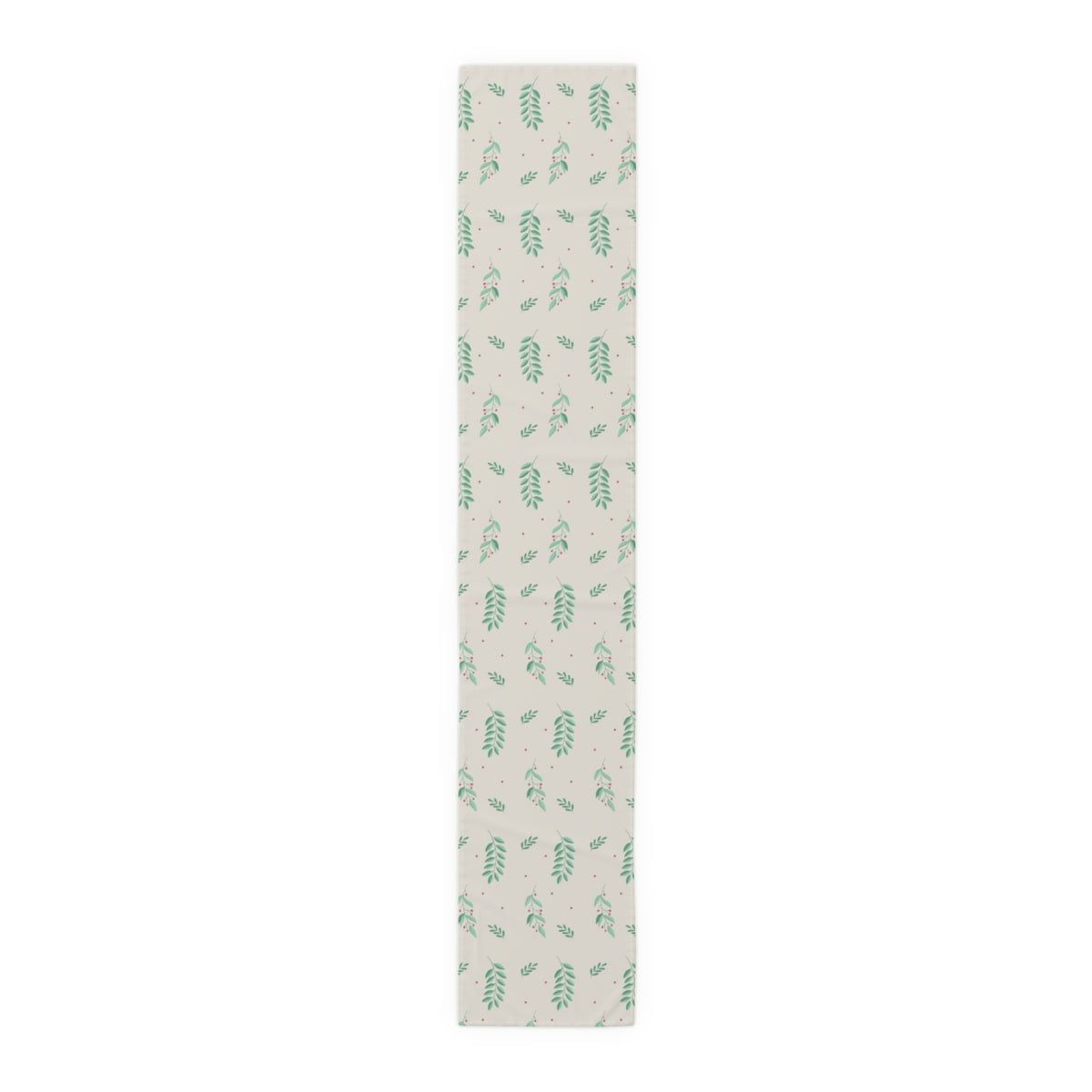 White Holiday Table Runner - Small/Large Evergreens
