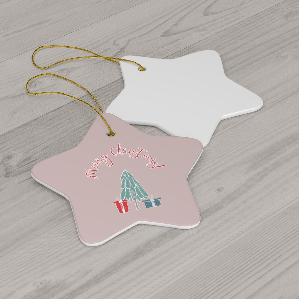 Ceramic Holiday Ornament - Merry Christmas Tree