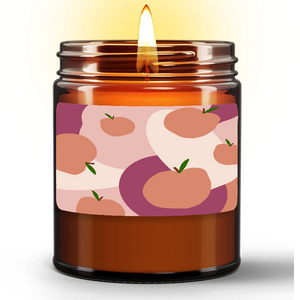 Amber Jar Natural Wax Candle - Apples
