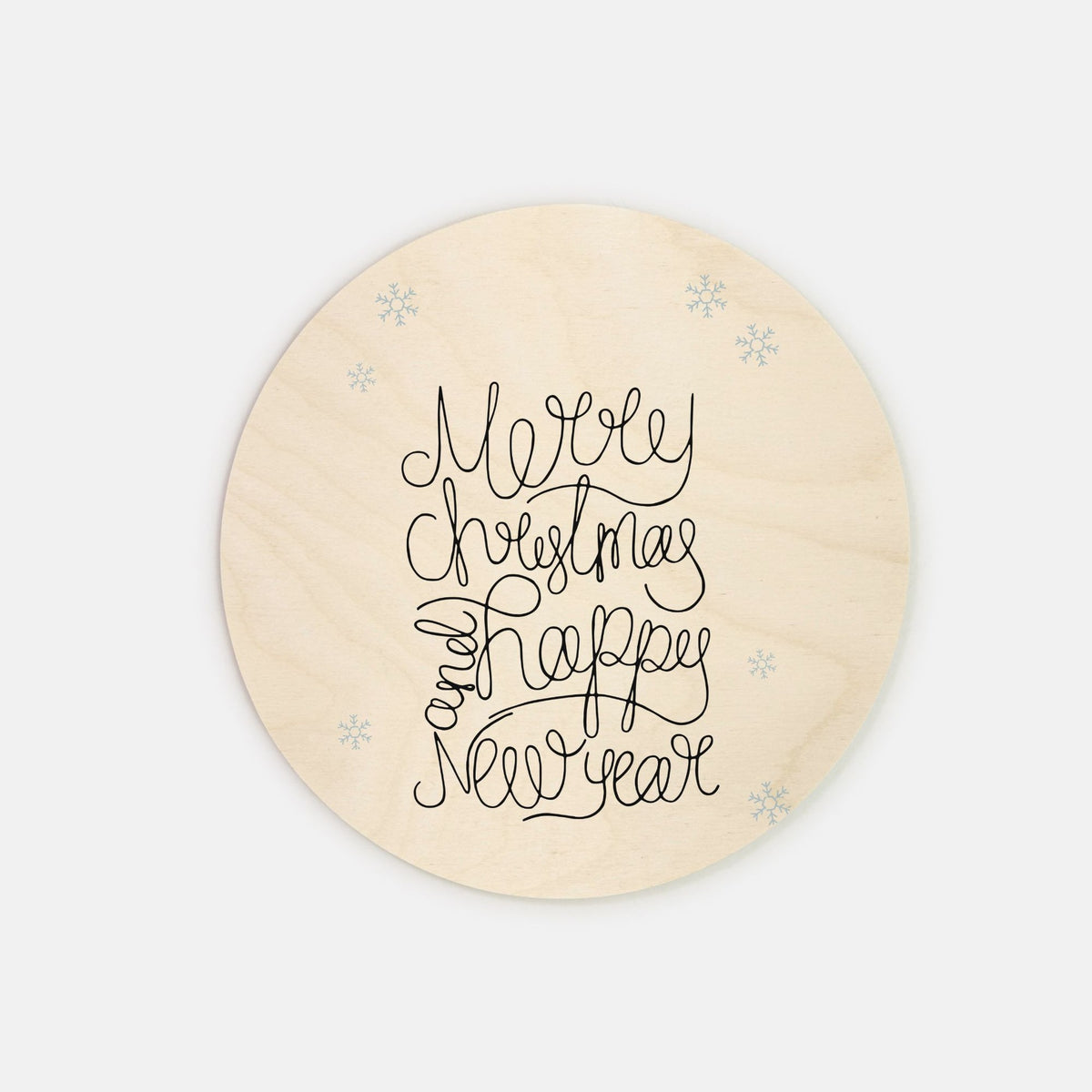 8" Round Wood Sign - Holiday Season