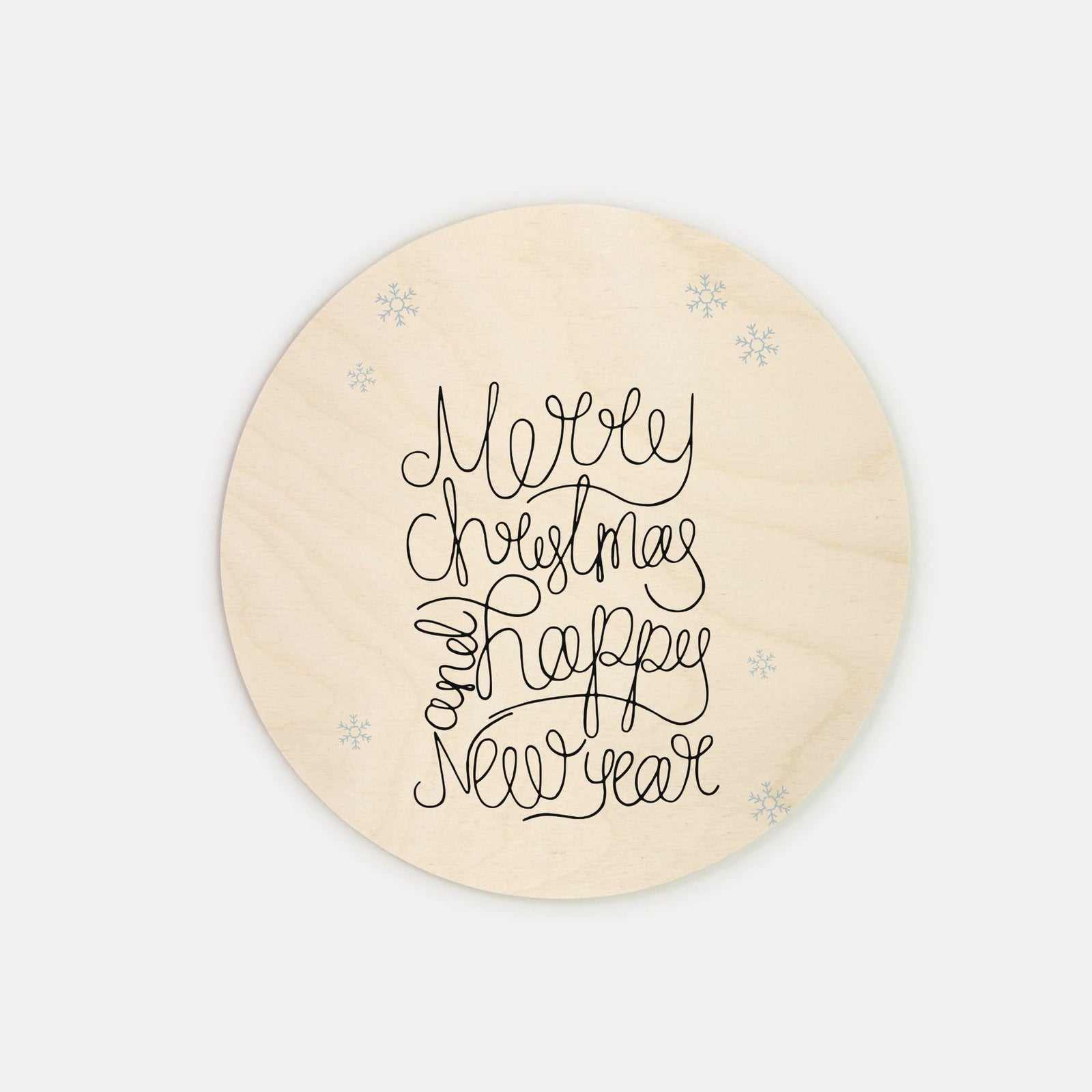 8" Round Wood Sign - Holiday Season
