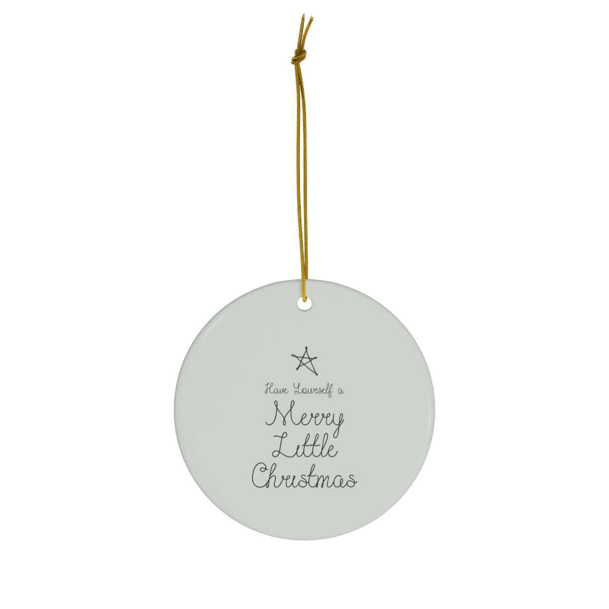 Ceramic Holiday Ornament - Merry Little Christmas