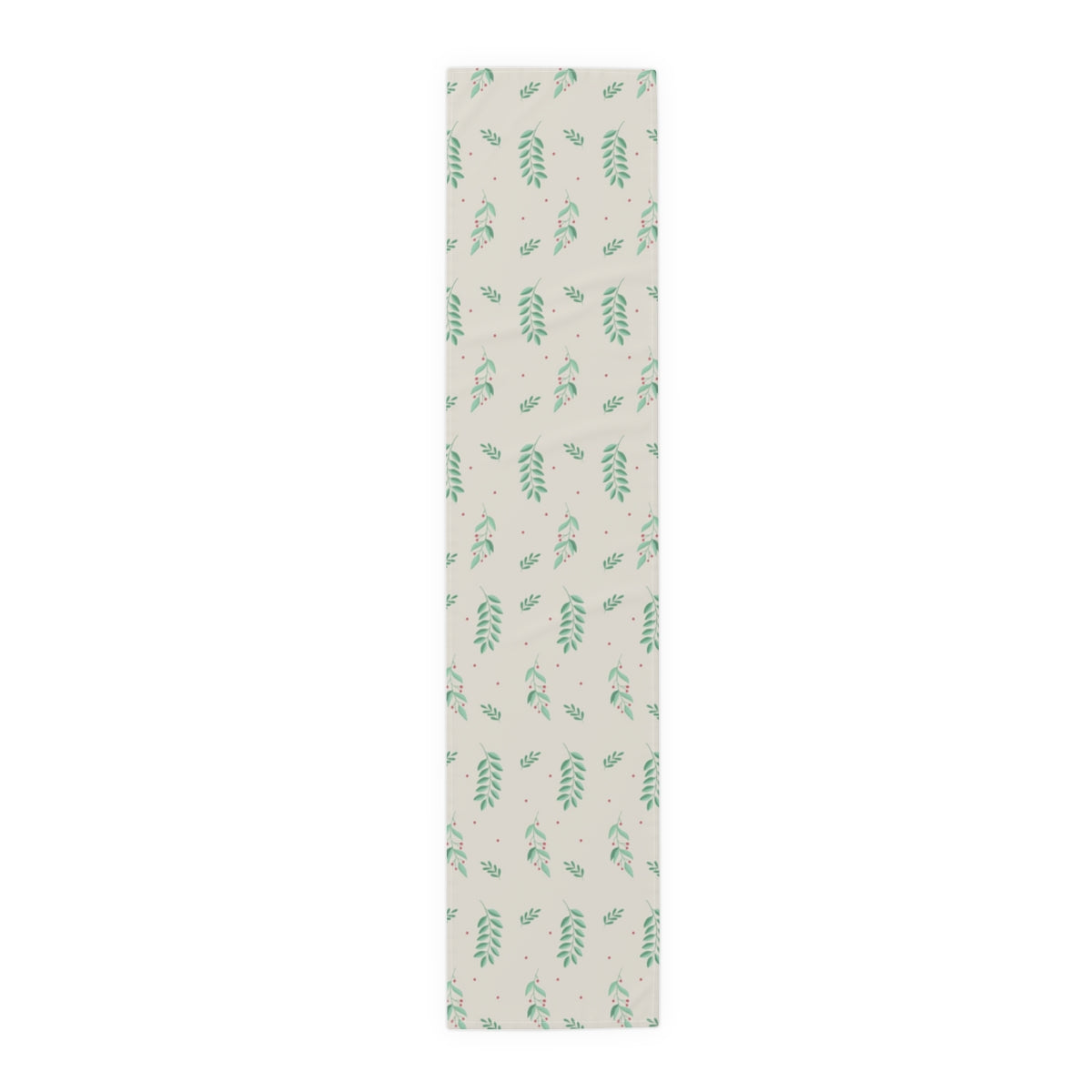 White Holiday Table Runner - Small/Large Evergreens