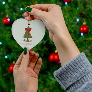 Ceramic Holiday Ornament - Merry & Bright