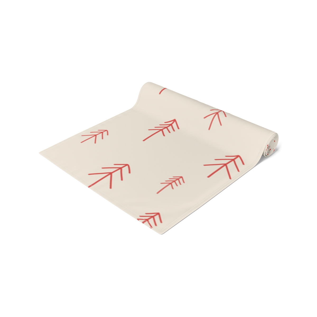 Holiday Table Runner - Red Evergreens