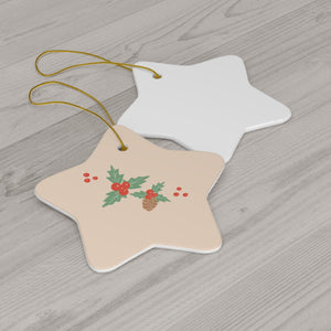 Ceramic Holiday Ornaments - Pinecones
