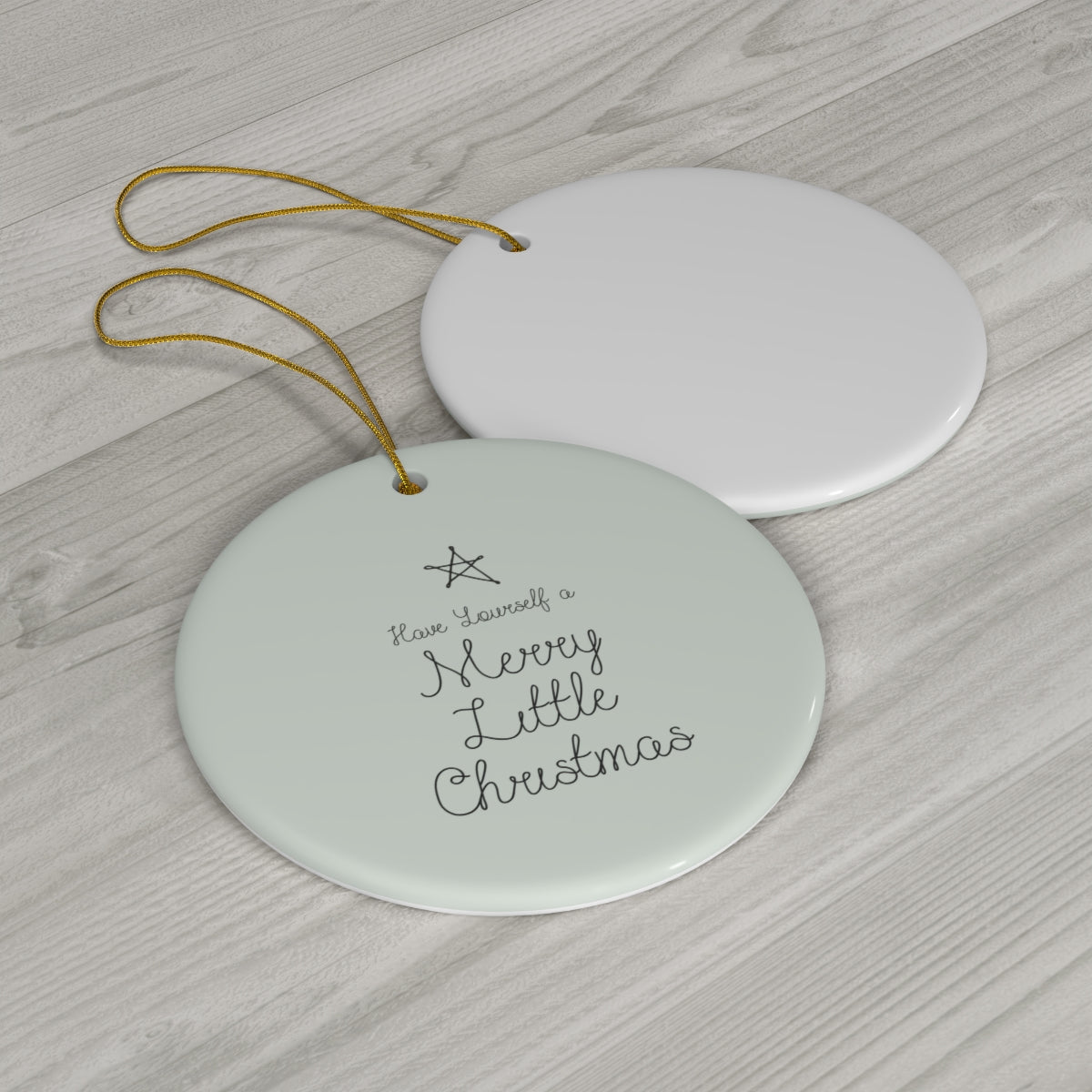 Ceramic Holiday Ornament - Merry Little Christmas