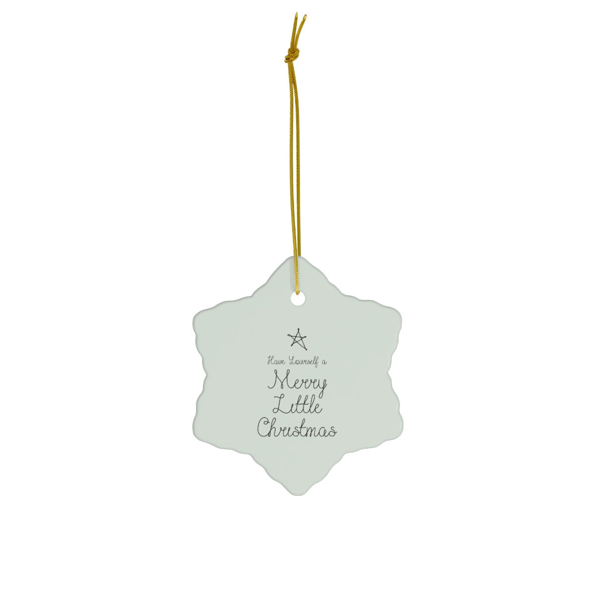 Ceramic Holiday Ornament - Merry Little Christmas