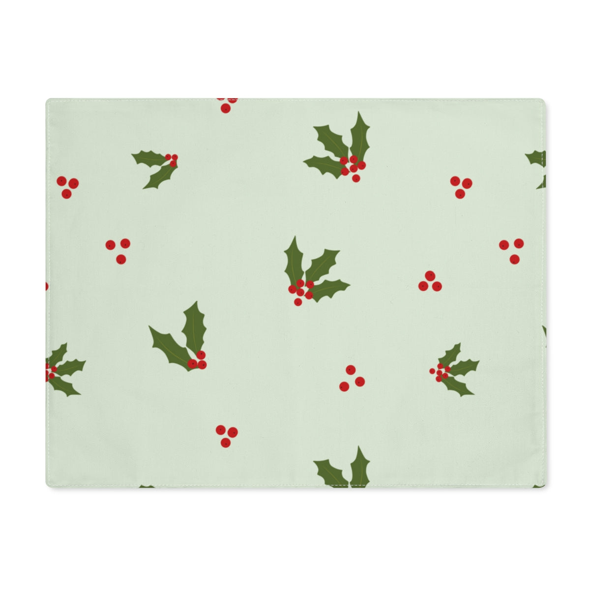Holiday Table Placemat - Red & Green Holly