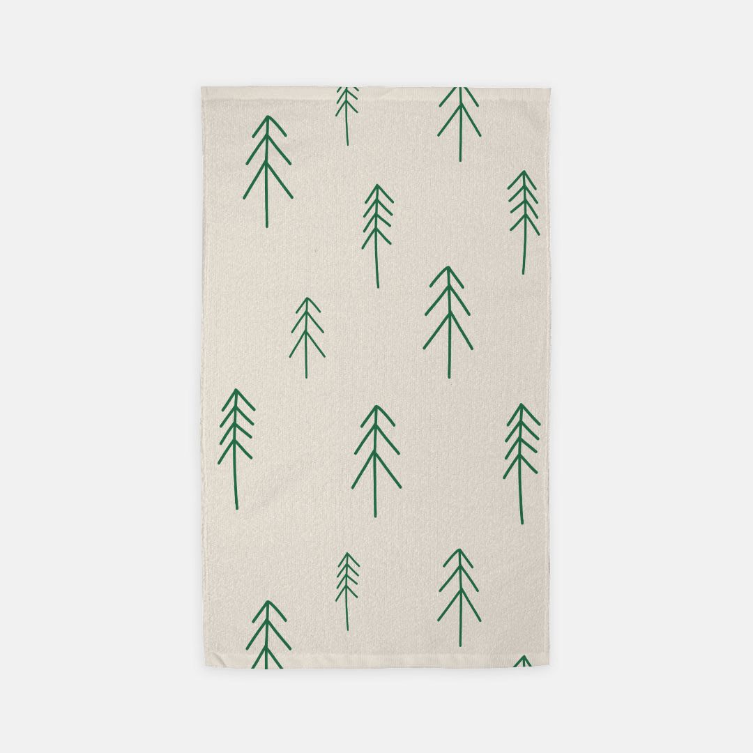Holiday Hand Towel - Evergreen Trees