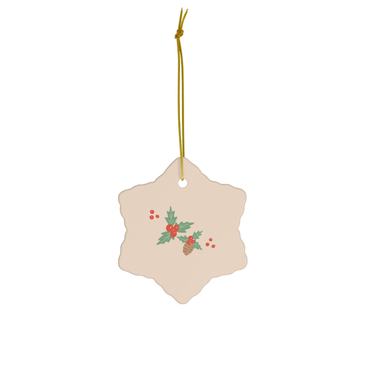 Ceramic Holiday Ornaments - Pinecones