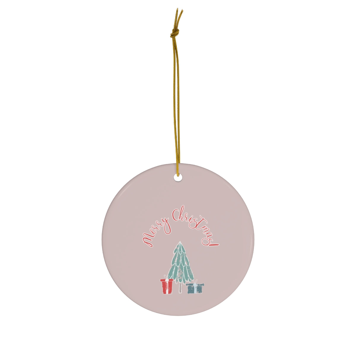 Ceramic Holiday Ornament - Merry Christmas Tree