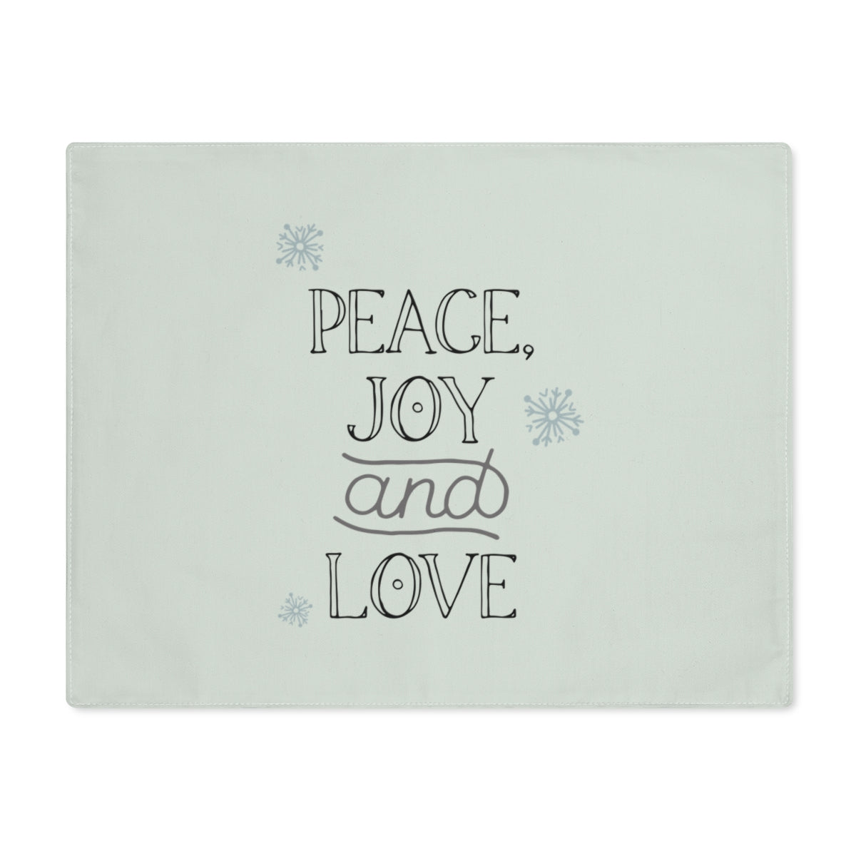 Holiday Table Placemat - Peace, Joy & Love