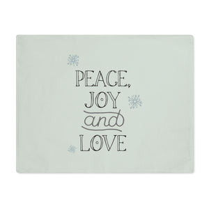 Holiday Table Placemat - Peace, Joy & Love