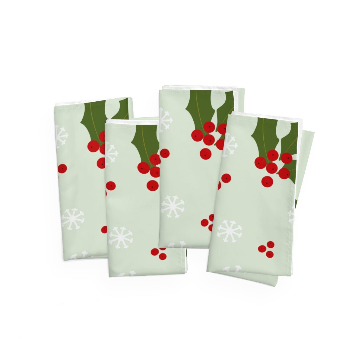 Holiday Napkins - Holly & Snowflakes