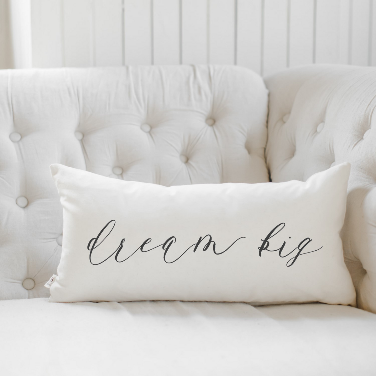 "Dream Big" Script Lumbar Pillow