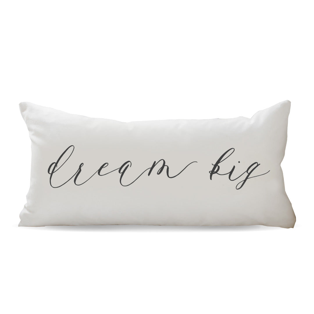 "Dream Big" Script Lumbar Pillow