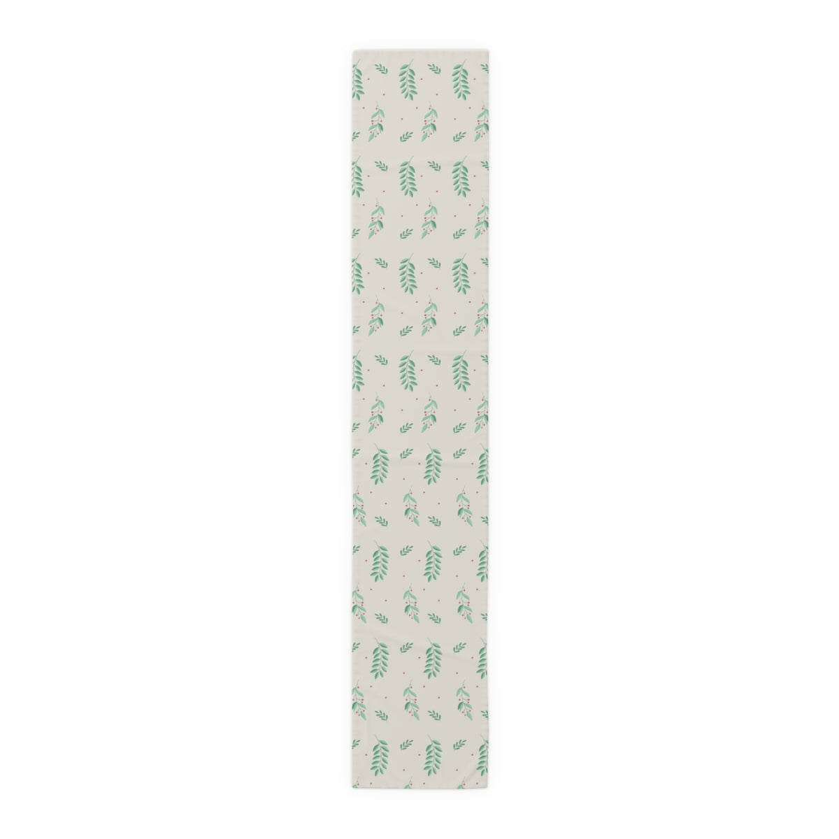 White Holiday Table Runner - Small/Large Evergreens