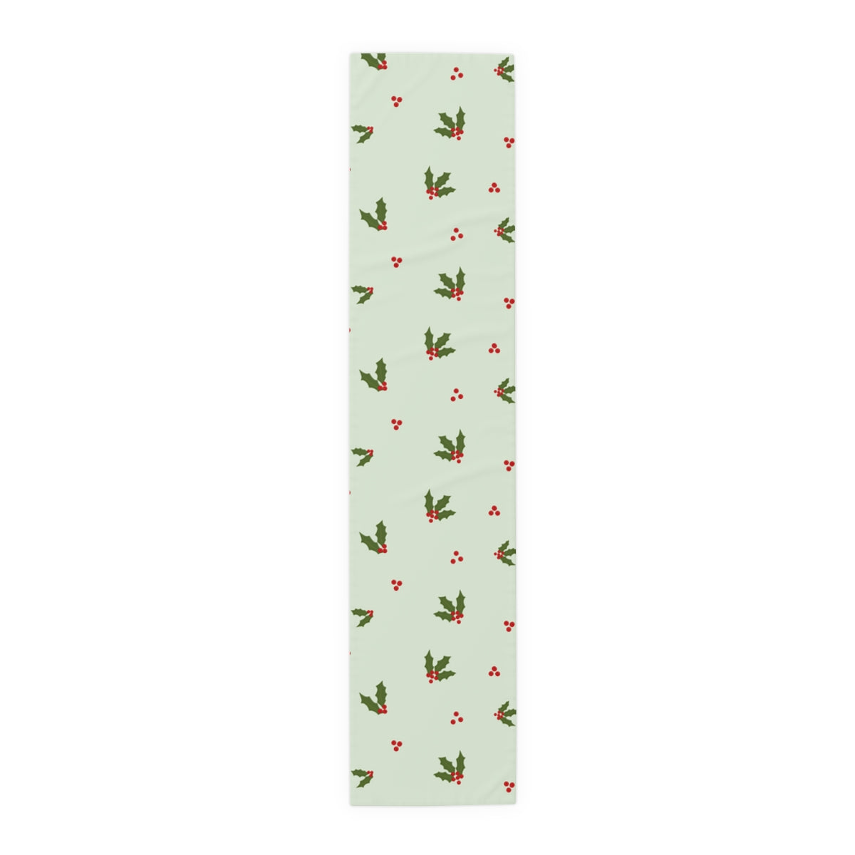 Green Holiday Table Runner - Holly