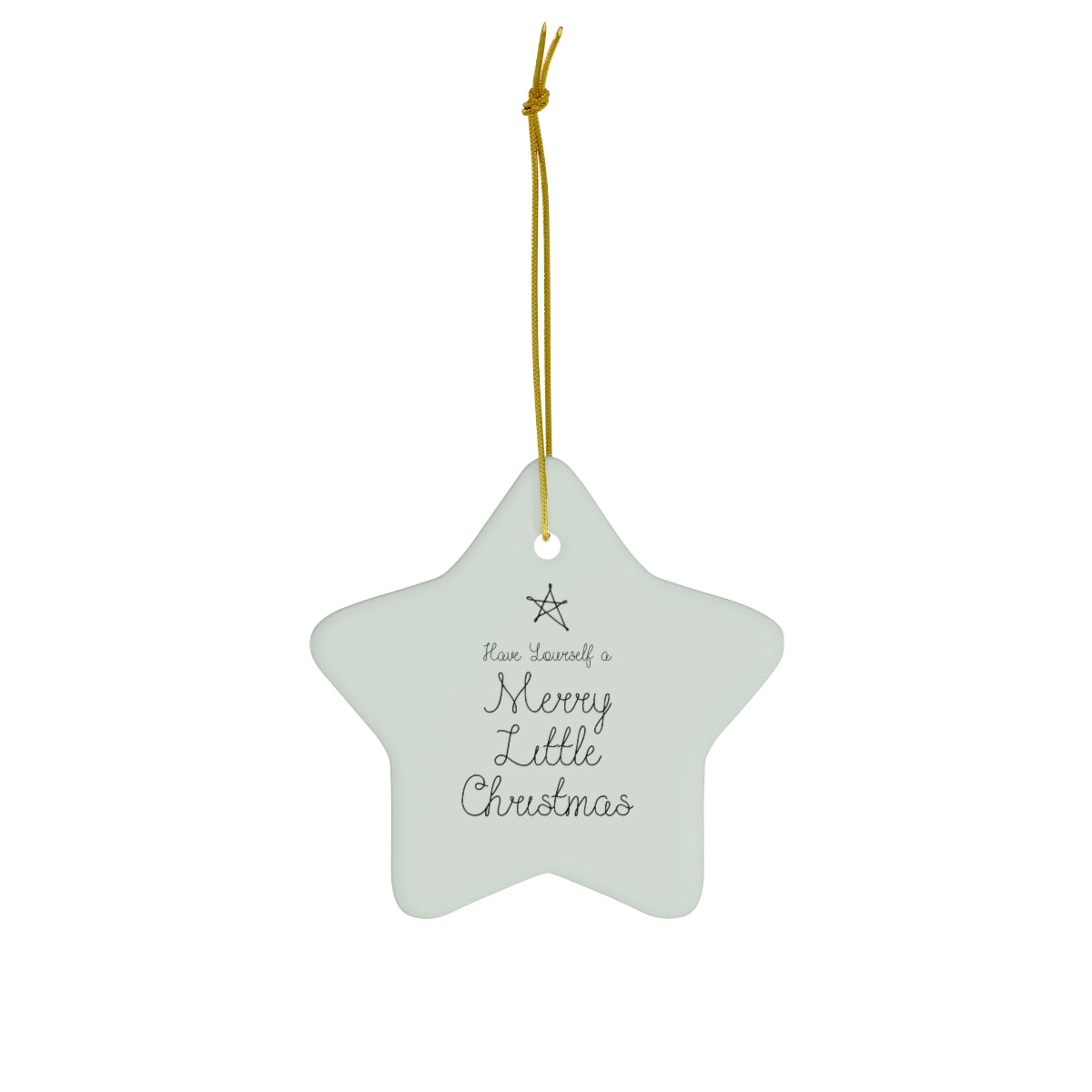 Ceramic Holiday Ornament - Merry Little Christmas