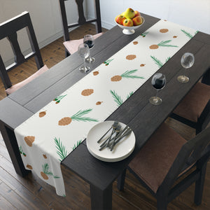 Holiday Table Runner - Pinecones & Acorns