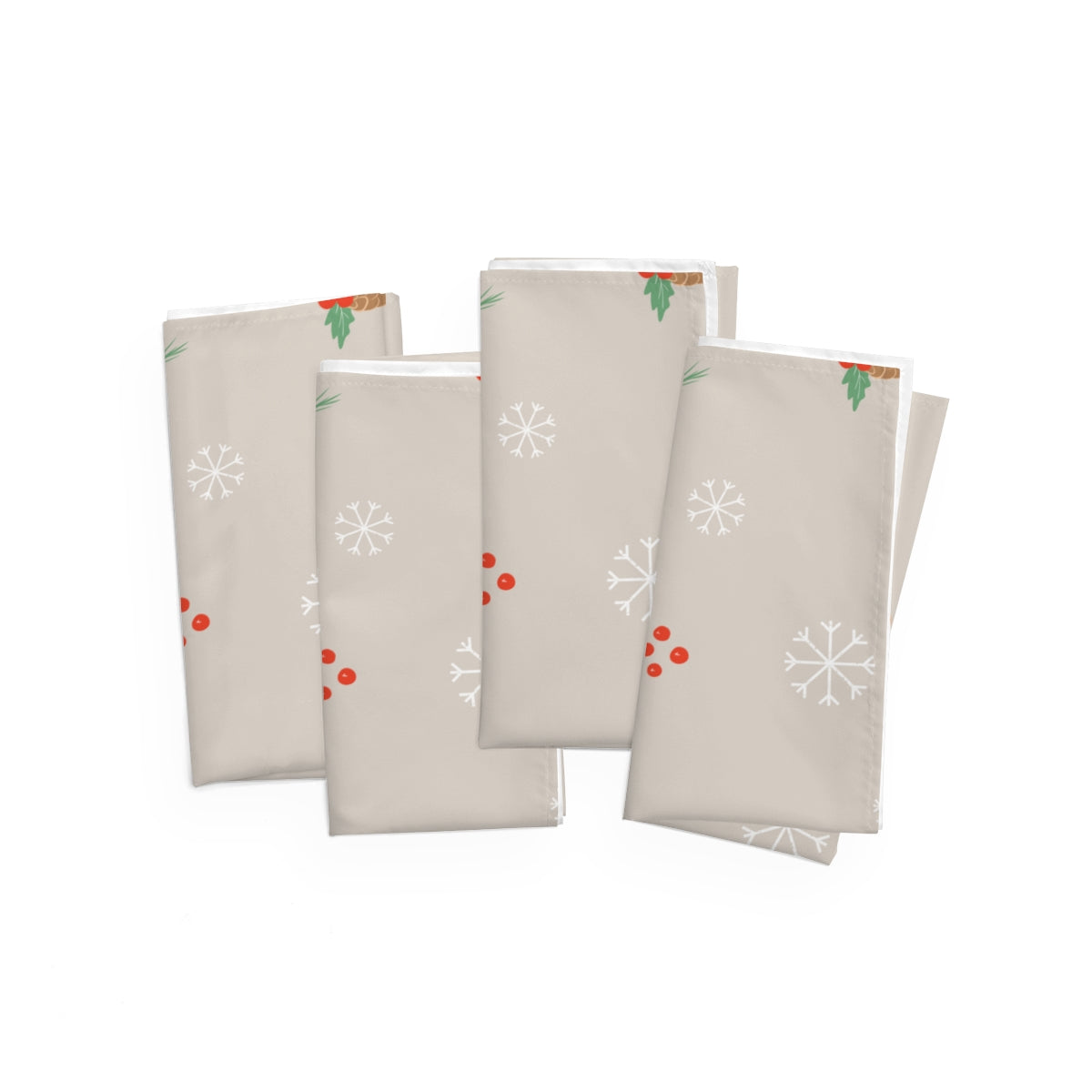 Holiday Napkins - Pinecones & Snowflakes