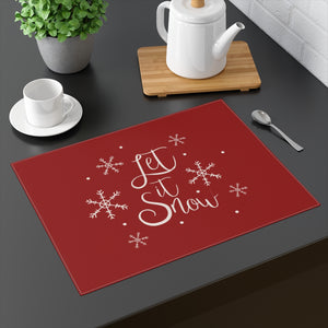 Holiday Table Placemat - Let It Snow