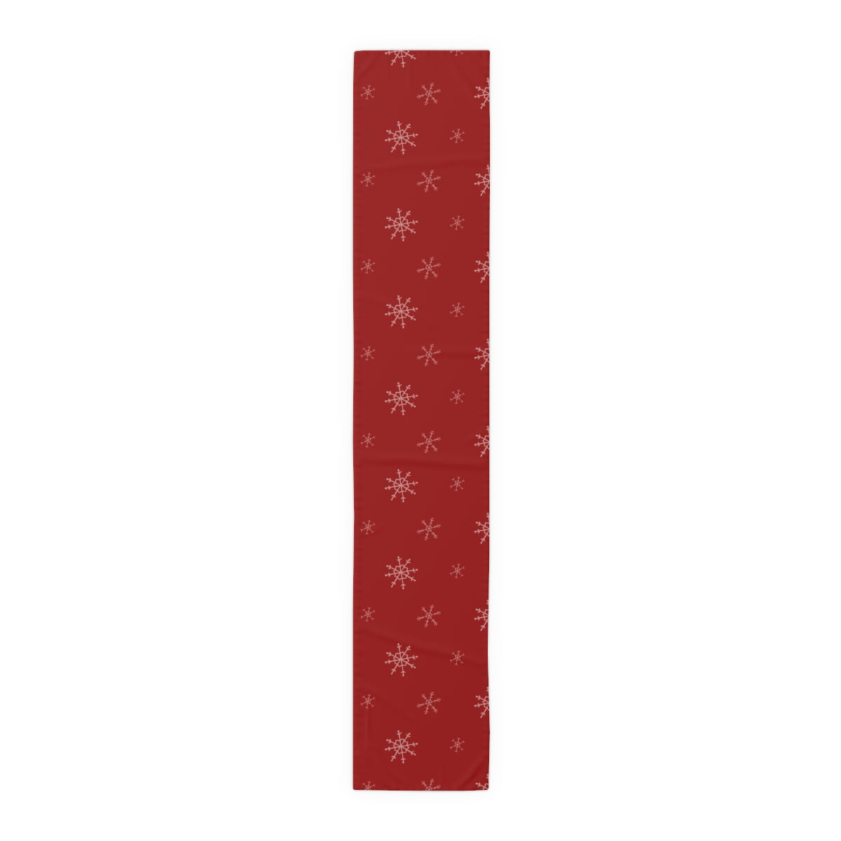 Red Holiday Table Runner - Snowflakes