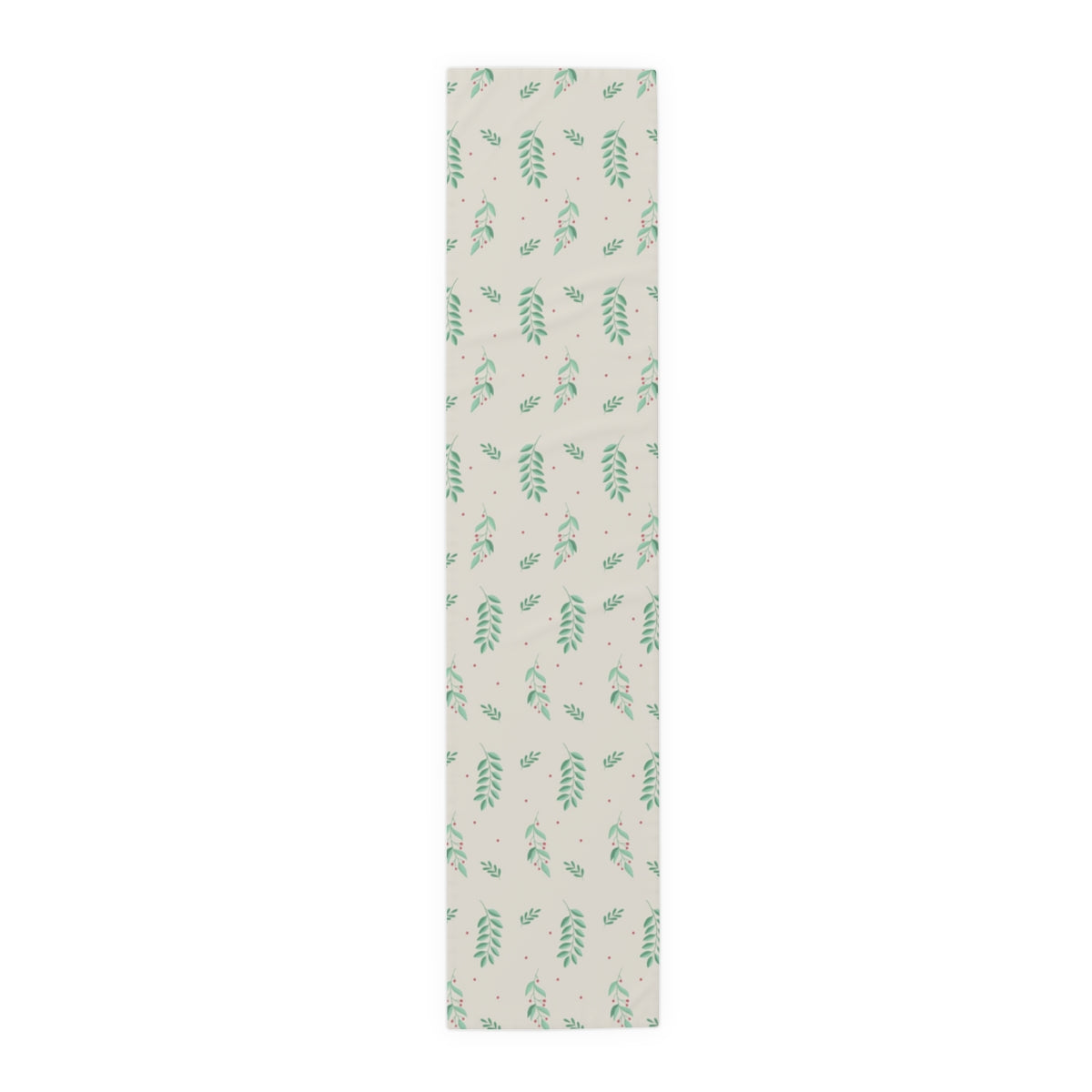 White Holiday Table Runner - Small/Large Evergreens